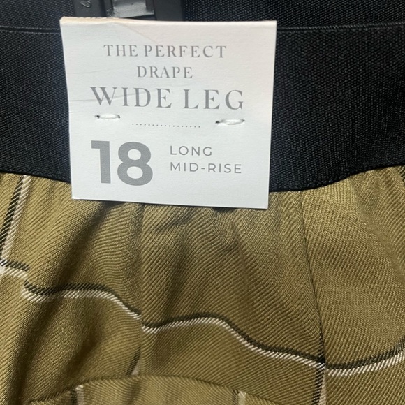 Lane Bryant olive Green Checkered Pants - Picture 4 of 5